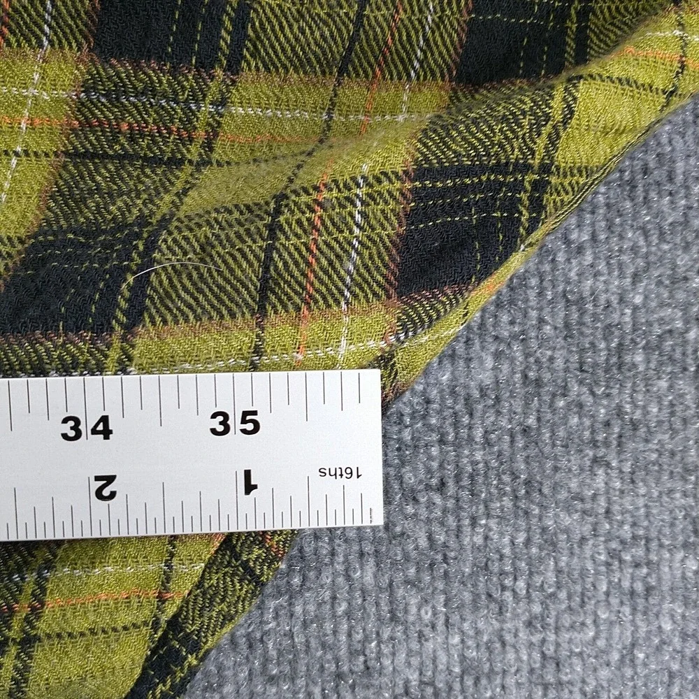 We The Free Yellow Green Plaid Button Down Shirt Jacket - Picture 12 of 12